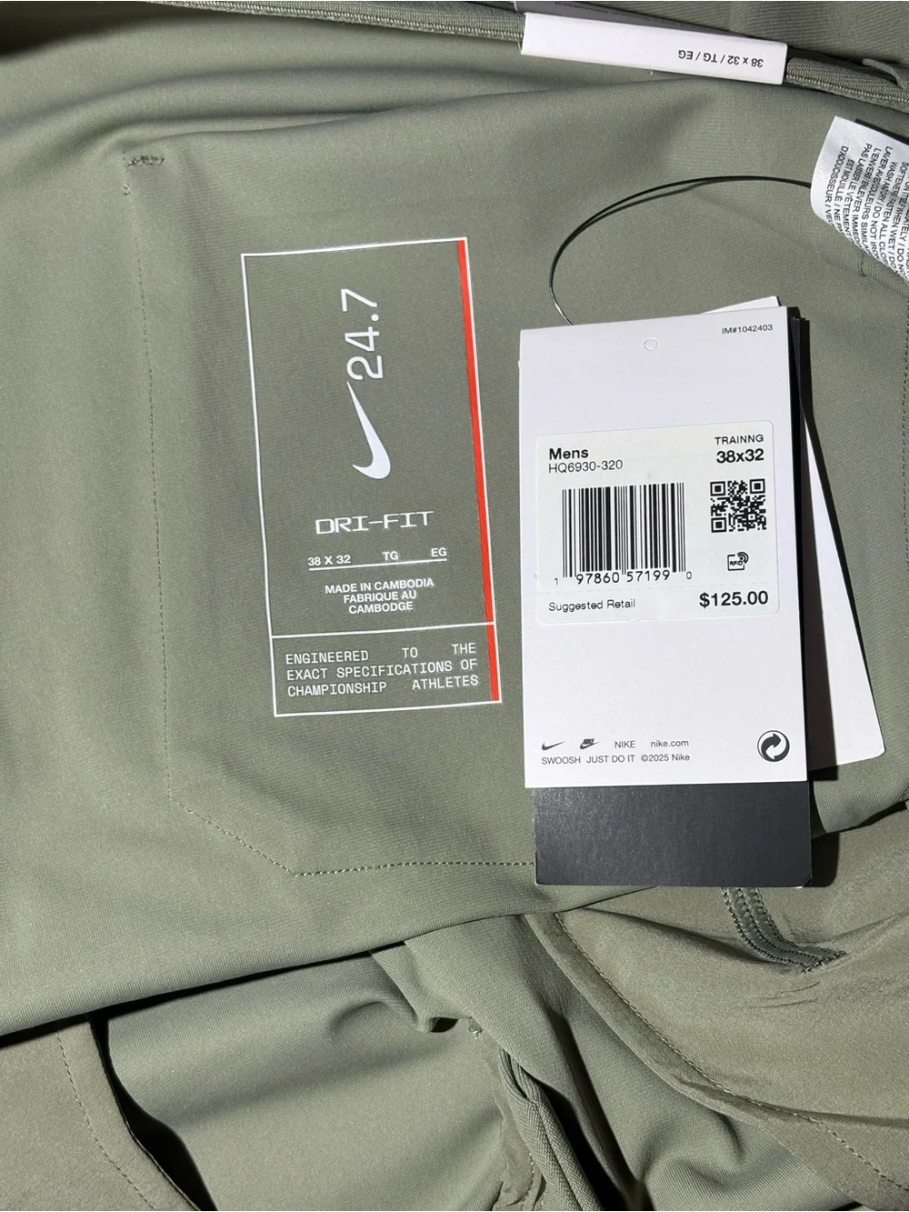 Nike 24.7 Perfect Stretch Men's Dri-FIT 5-Pocket Regular Golf Pants HQ6930-320